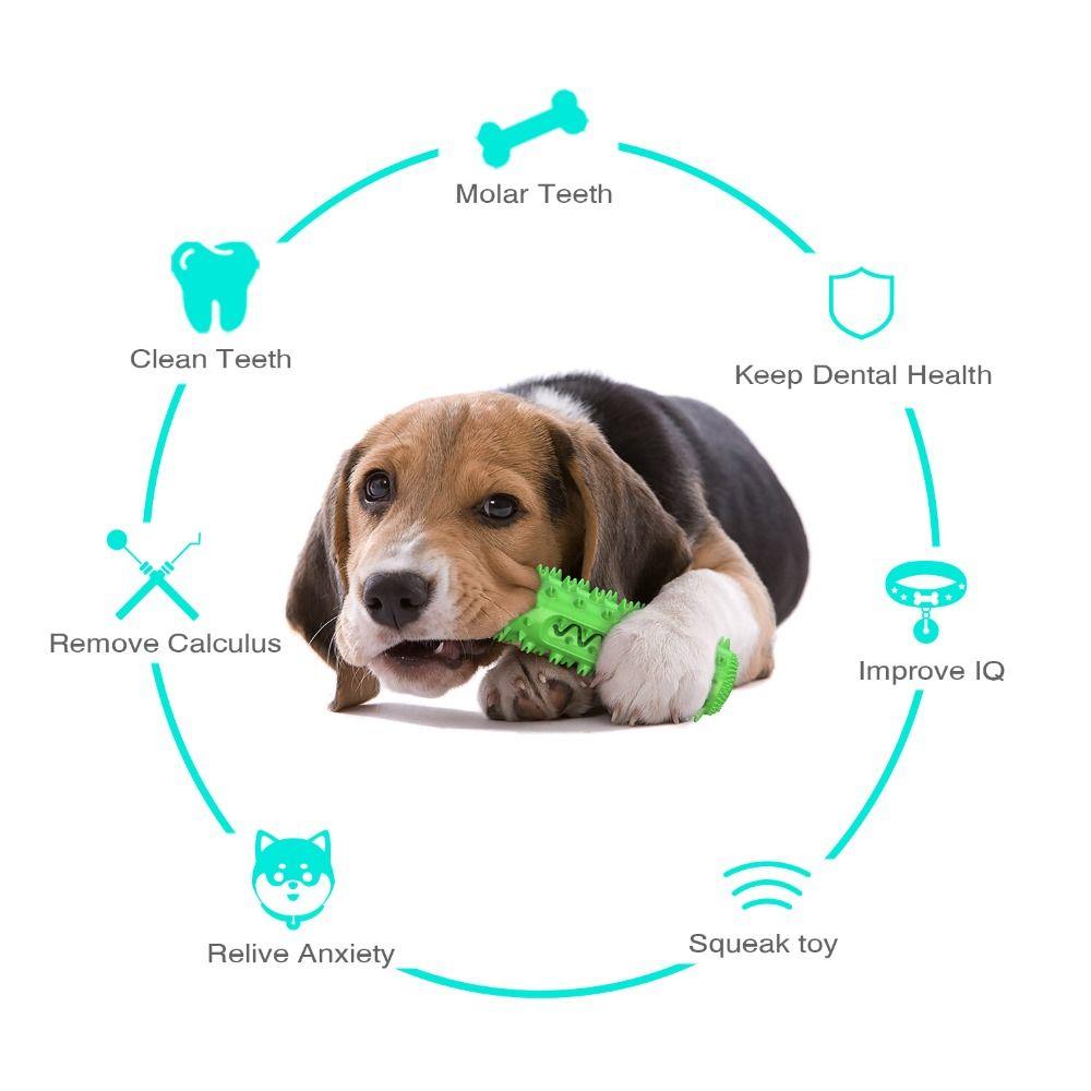 Vocal Dog Chew Toy Bump Design Wear-resistant Dog Toothbrush Stick TPR Soft Dog Interactive Training Toys Pet Dental Care
