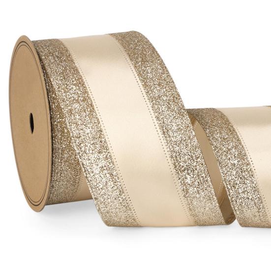 Yousheng 1 рулон 10 ярдов 2,5 дюйма Рождественская лента блестящая подарочная упаковочная лента яркий цвет рождественская елочная лента DIY поделки для украшения дома