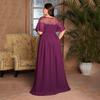 Elegant Sequin Round Neck Evening Dress: European & American Style for Weddings and Parties