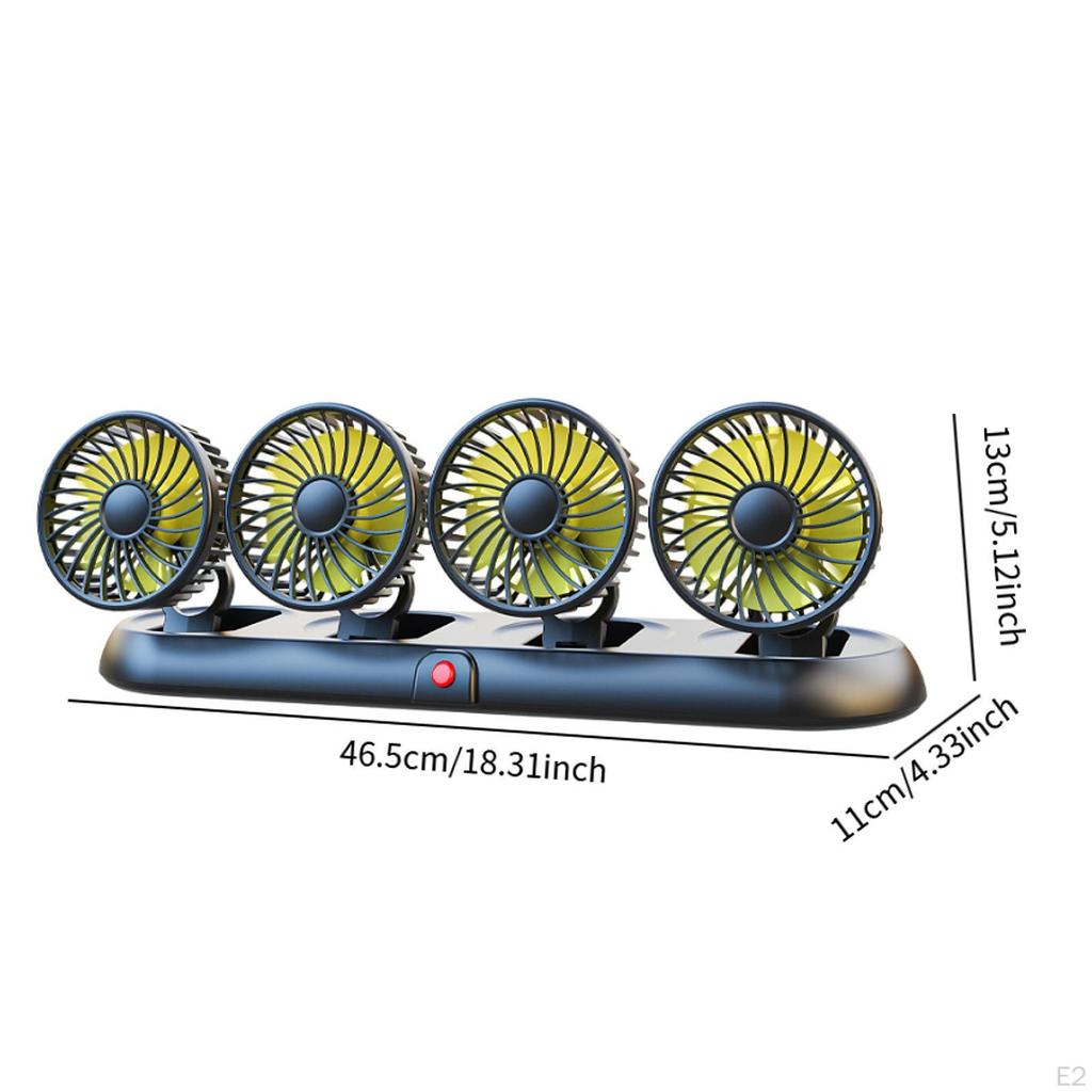 Car Cooling Air Fan Foldable for Truck SUV Silent Easy Installation 3 Speed