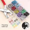 1 Set Metal Snap Button Kit with Fastener Pliers Press Tool DIY Crafts Garments Clothes Sewing Multi-functional Button Snap Fastener Replacement