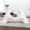 Love Heart Hand Figurine Heart-shaped Gesture Resin Statue Sculpture Home Office Wedding Party Desktop Decoration Ornament