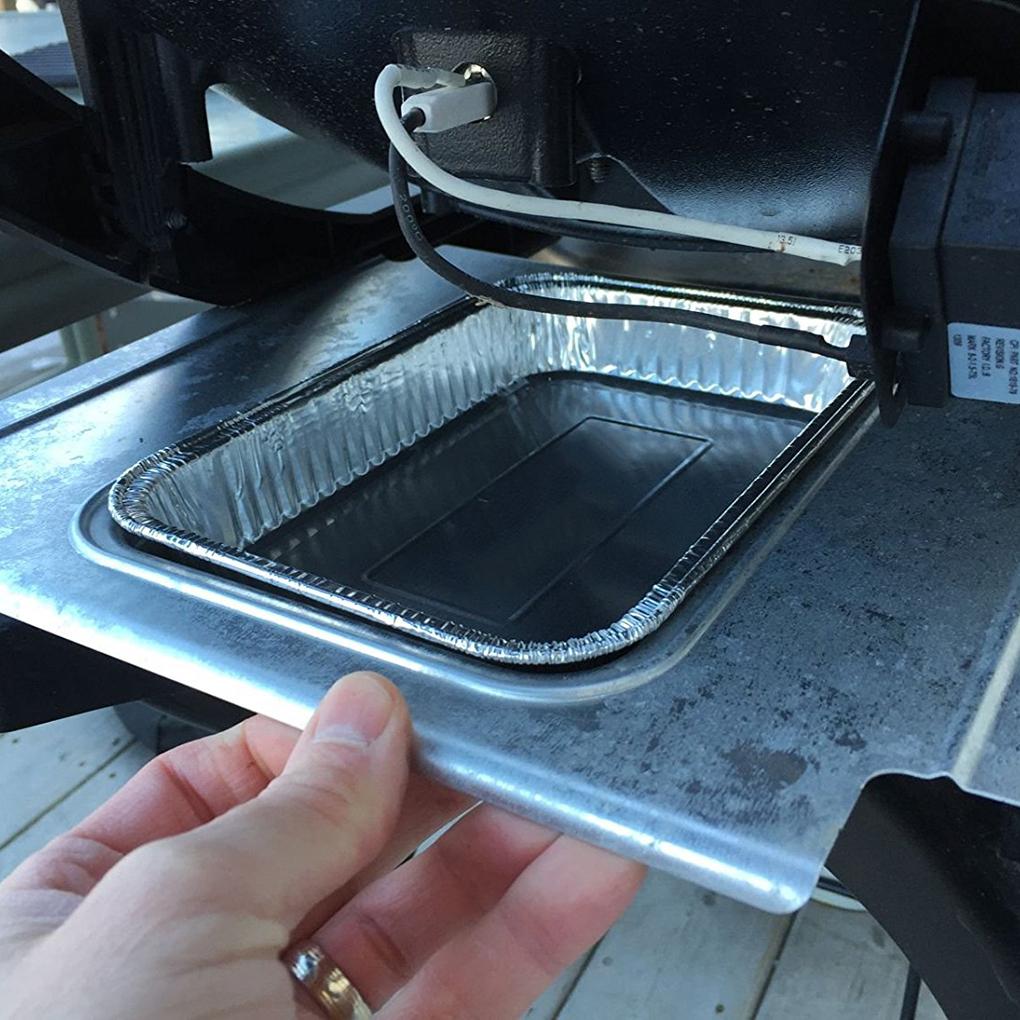 Упаковка из 10 алюминиевых фольговых форм Кухонные принадлежности Контейнеры для еды на вынос Контейнер для еды Форма для выпечки Штабелируемая Одноразовая форма