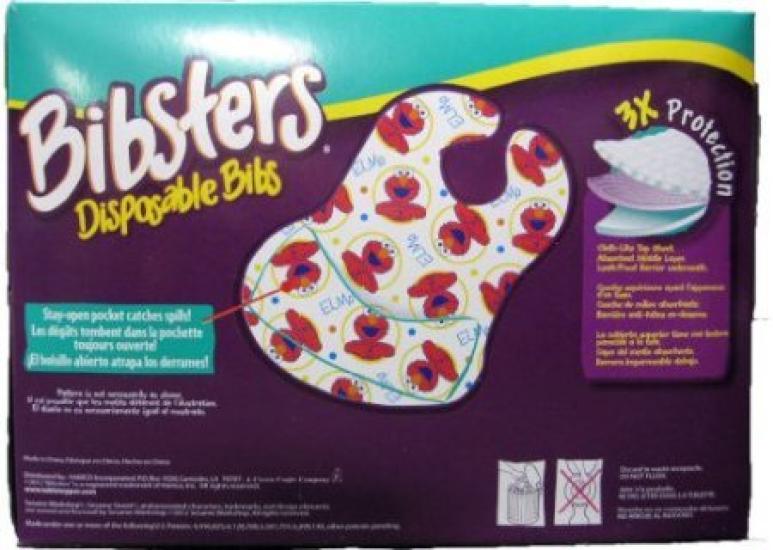 Bibsters bibsters disposable bibs 60 pieces Elmo 1