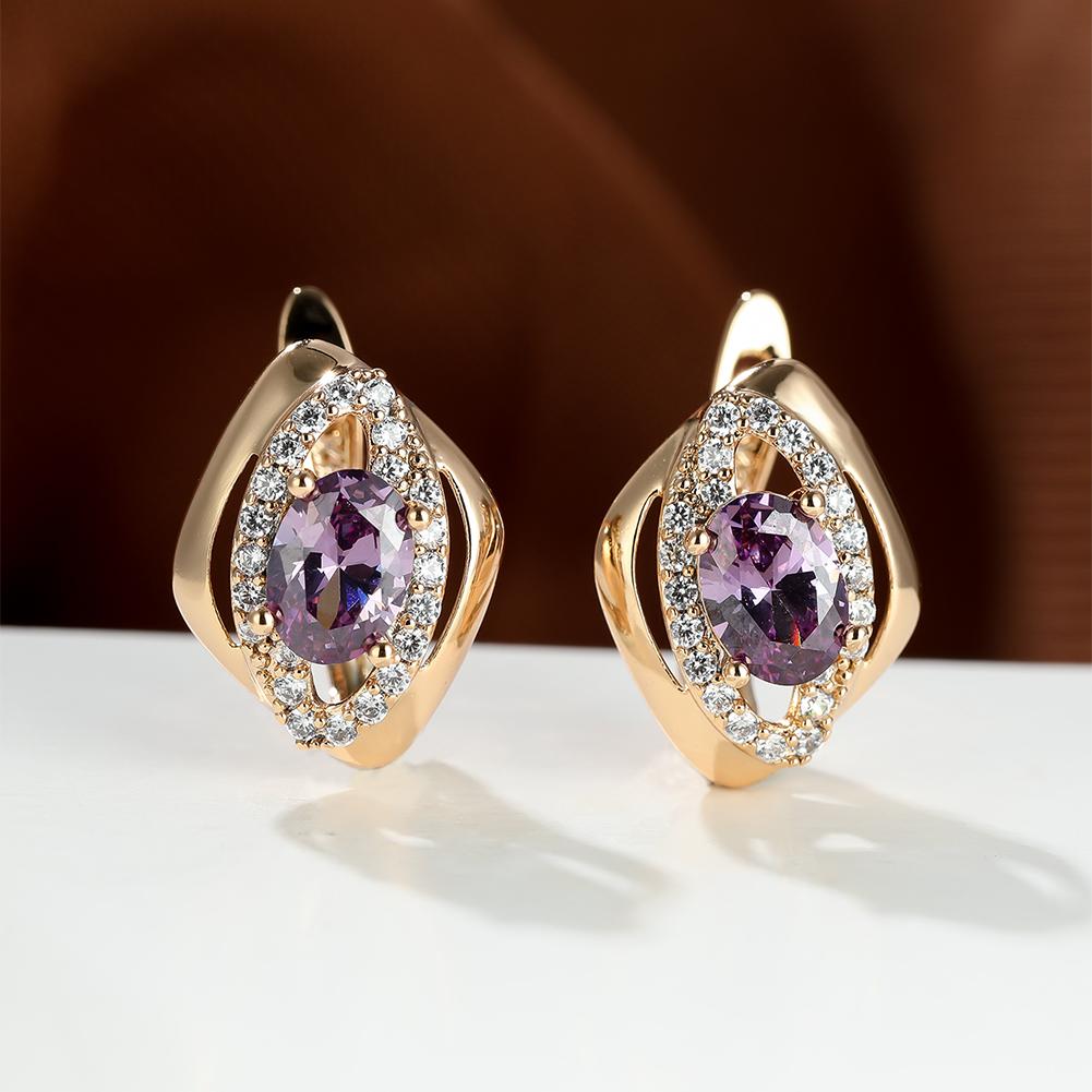 Mystic Oval Cut Rainbow Stone Marquise Design Earrings Horse Eye Love Dangle Earrings Bride Band Engagement Jewelry