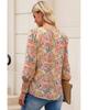Блузка с пышными рукавами и цветочным принтом