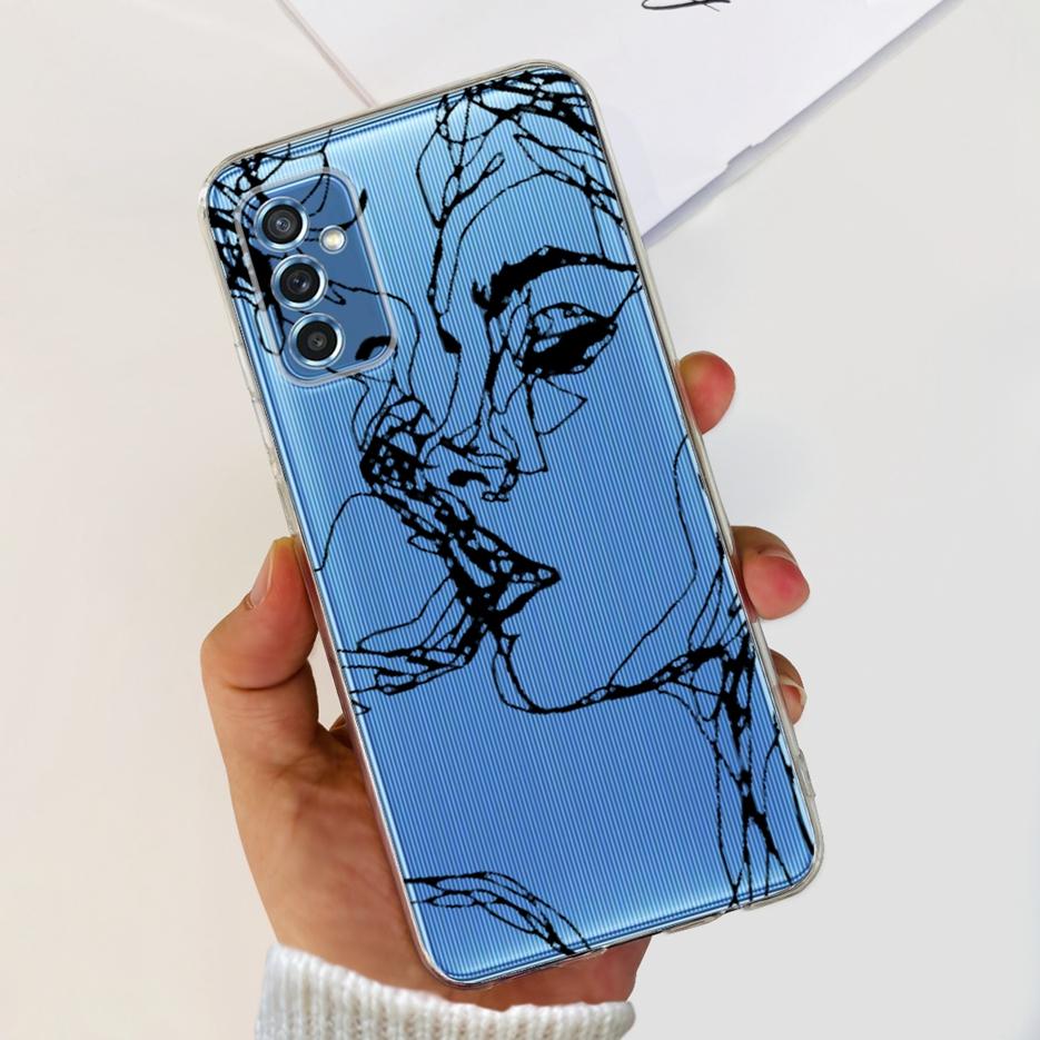 Чехол для Samsung Galaxy M52 5G SM-M526B Новый модный расписной чехол Прозрачные силиконовые чехлы для телефона Для Samsung M52 M 52 5G Мягкие чехлы
