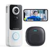 5200mAh Visitor Response Wireless Intercom with Smartphone 2 Alexa Motion Remote Voice Night Family Indoor IP65 Dustproof and Compatible with Easy