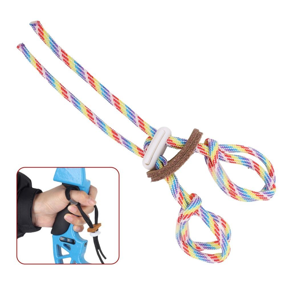 Adjustable Fingersling Archery Bow Rope Hand Guard Polyester Finger Sling for Competition Shooting