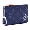 Louis Vuitton Key Pouch S Ocean Blue Monogram Canvas Men Pouches M27112