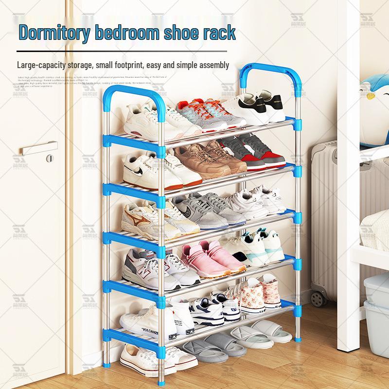 Тонкая многоярусная обувница для прихожей или общежития