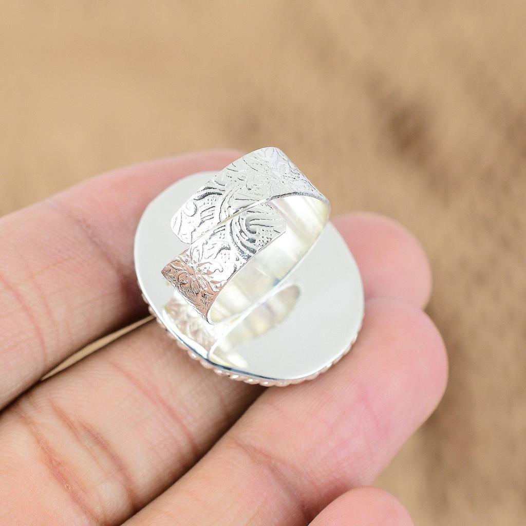 Натуральный Ларимар Драгоценный Камень 925 Серебро Мульти Камень Регулируемое Кольцо Для Девочек