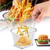 1PC Stainless Steel Frying Basket Multifunctional Mini French Fries Frying Basket Creative Square Oil Separated Frying Basket