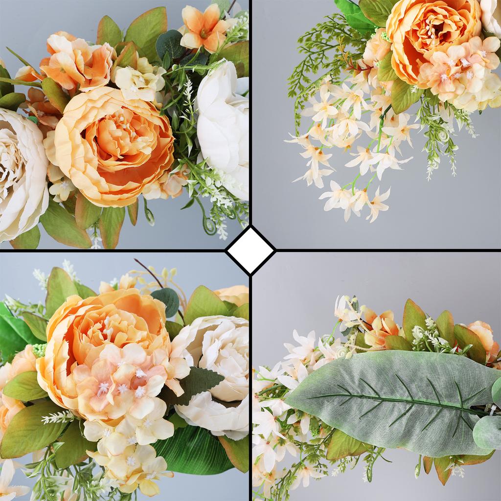 Artificial Floral Swag 29.5 Inch Spring Decorative Wedding Arch Flower for Table Centerpieces Door Lintel Party Pink