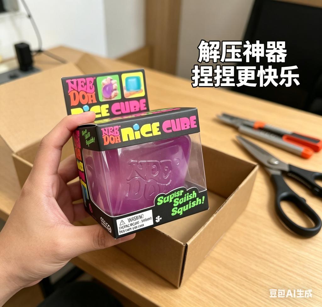 Schylling NeeDoh Nice Cube Синий Сквиши-игрушка Крутой Гель Снятие Стресса Фиджет-игрушка Нелипкий для Детей Взрослых Дом Офис Путешествия