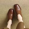 Women's Square Toe High Heels Autumn Retro Women Shoes Thick Heel Zipper Shoes Office Professional High Heels Tacones Para Mujer