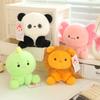 Cartoon Cat Lion Panda Dinosaur Axolotl Stuffed Doll Adorable Forest Animals Plush Toys Soft Sleep Appease Pillow for Kids Gift