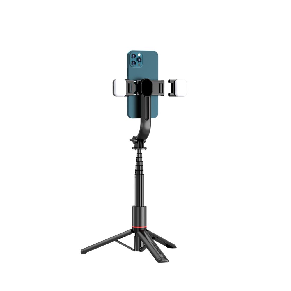 Tech-Protect L05S Bluetooth Selfie Stick Tripod & Led Light Black