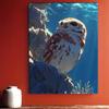 2D Flat, 1pc Modern Abstract Brown & White Owl Frameless Canvas Painting - Waterproof Christmas Wall Art