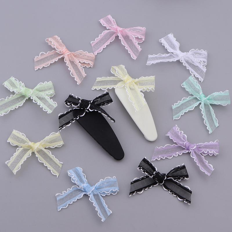 20 шт./упак. 3,5x4 см Марлевые Банты Разноцветные Маленького Размера Атласная Лента Бантик Цветок для Поделок Рукоделия DIY Декорация Вечеринки Принадлежности