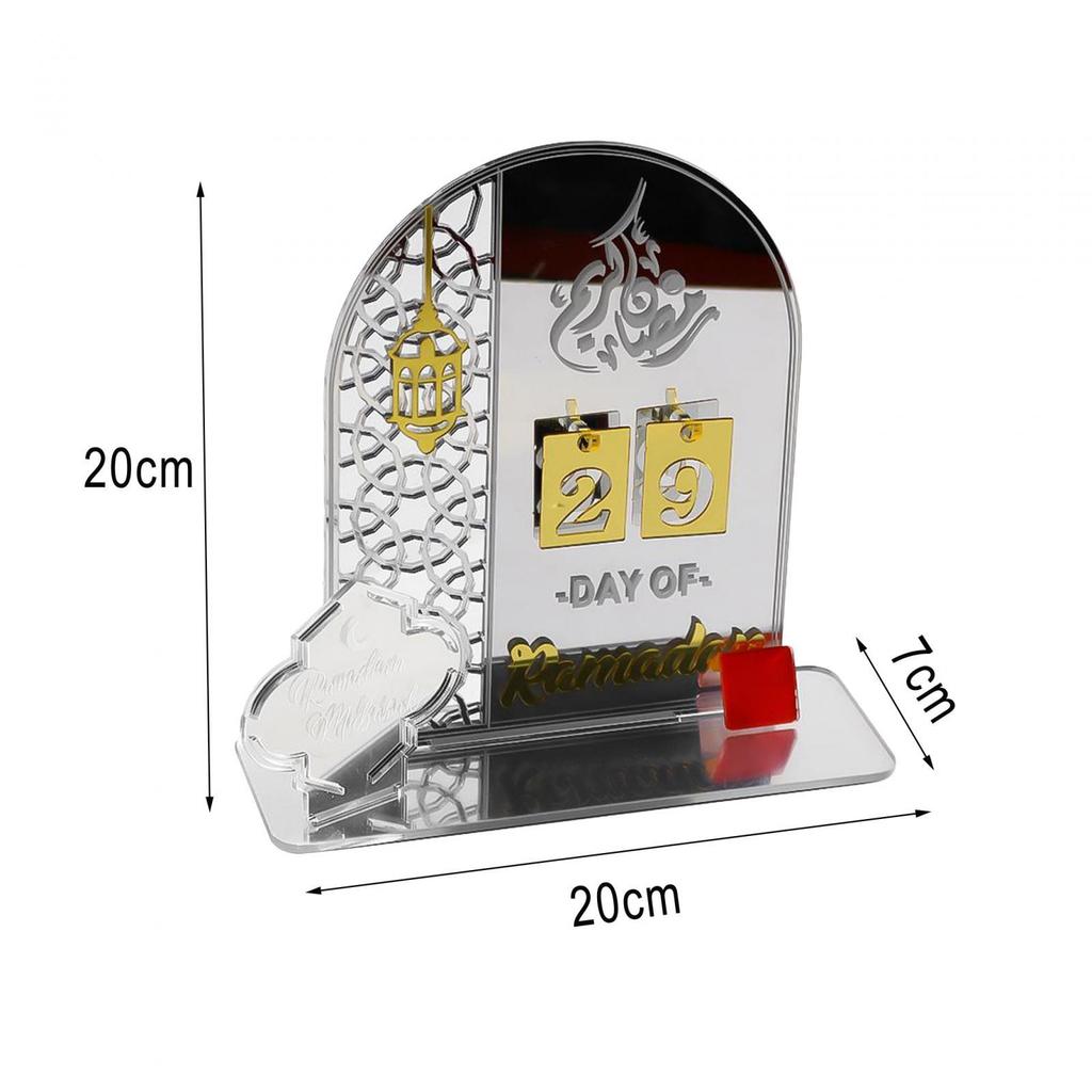 Eid Decor Decorative Gift for Kids Craft 30 Days Til Eid Ramadan Advent Calendar for Living Room Home Bedroom Window Fireplace