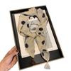 Polka Dot Silk Scarf Women'S High-End Small Square Scarf Fashion Versatile Sunscreen Shawl Scarf Fringed Decorative Scarf