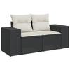VidaXL Salon de Jardin avec Coussins 10 pcs, Canapés de Terrasse, Ensemble de Meubles de Patio, Mobilier d'Extérieur, Noir 3223045