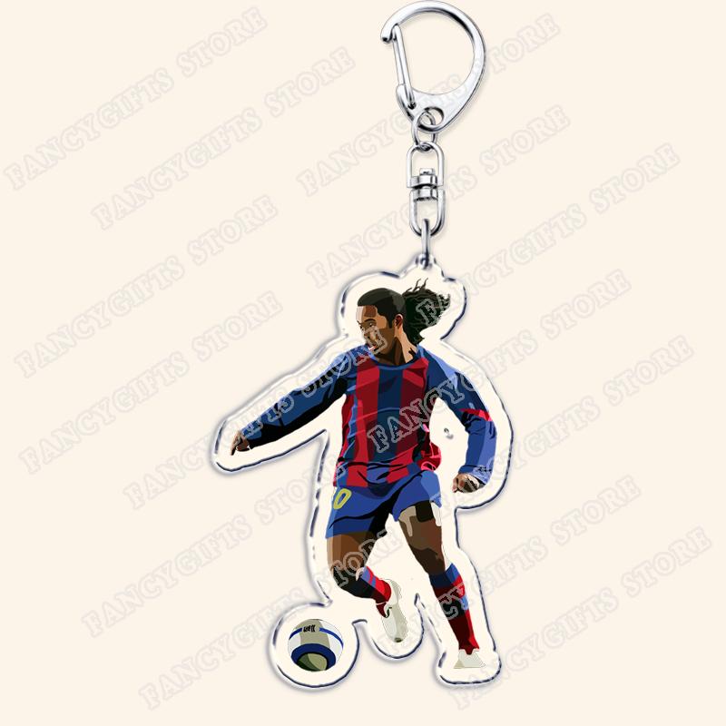 Popular Soccer Ball Player Keychains for Accessories Bag Football Key Chain Ring Fans Gifts Friends Keyrings 4