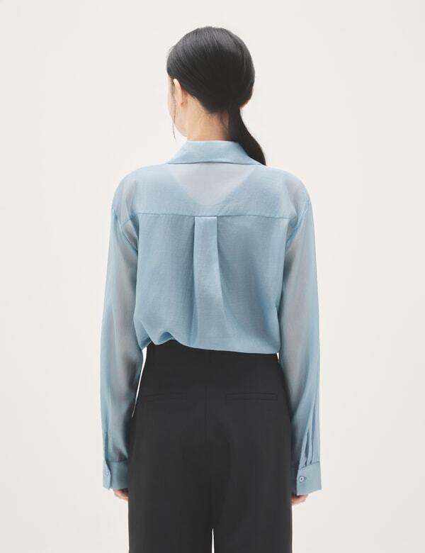 Roem Re Tuck Detail See-Through Shirt (Rmywg24Rta) Rmywg26Rt2