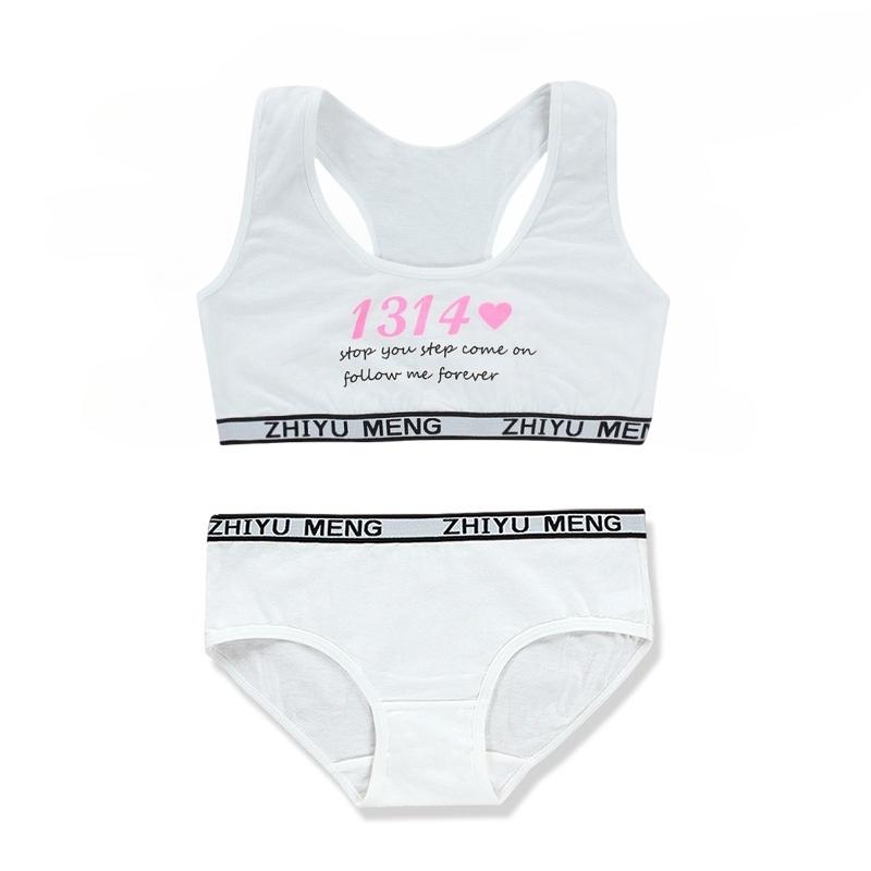 Нижнее белье для девочек-подростков, комплекты хлопкового нижнего белья, детские тренировочные бюстгальтеры для молодых девушек, студенческий бюстгальтер для полового созревания, От 8 до 16 лет