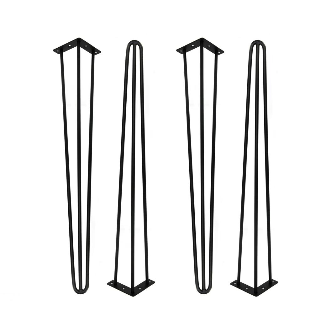 Set of Hairpin legs Loft 4 pieces, black matt, height 71 cm