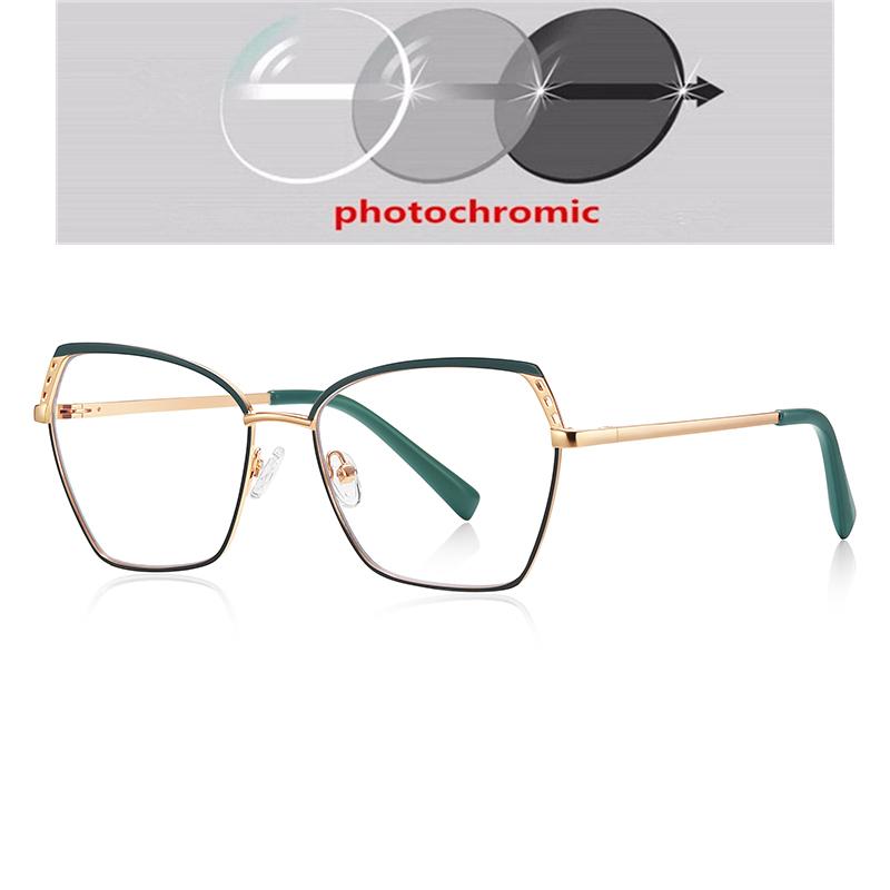 0 -0.5 -0.75 To -6.0 Metal Steampunk Hexagon Prescription Glasses Myopia Blue Light Blocking Student Dioptric Glasses Women