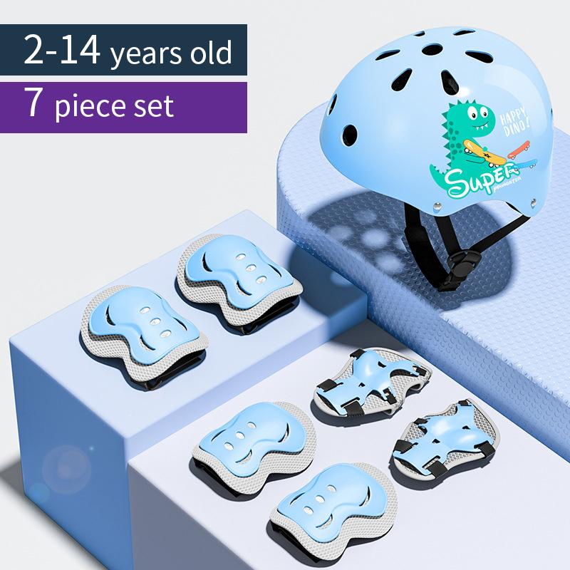 Child Protective Equipment Helmet Elbow Knee Pads for Girls Aged 3 4 5 6 7 8 9 10 11 12 Year Boy Suitable for Roller Skating and Skiing