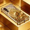 Стеклянный чехол для телефона с покрытием "Золотой павлин", подходит для Samsung Galaxy S26 S25 S24 S23 S22 S20 FE/Ultra/Plus, противоударная задняя крышка