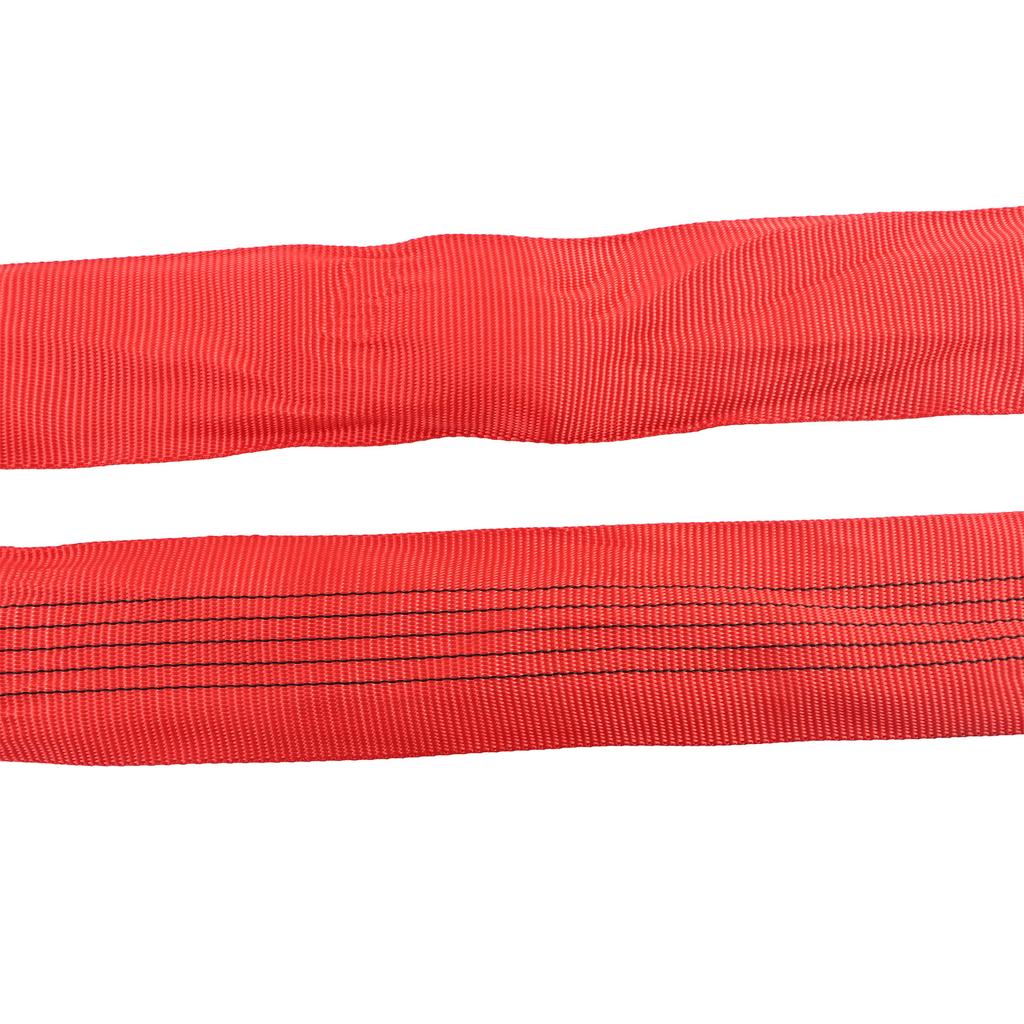 5T 2M Строп такелажный подъемный Гибкий Усиленный Двупетлевой Пряжка Полиэстер Подъемный трос для крана Красный