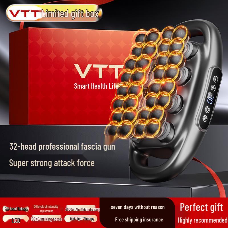 VTT Шестнадцатиголовочный Профессиональный Массажер-Пистолет для Фасций - Подарочное Издание с Несколькими Насадками