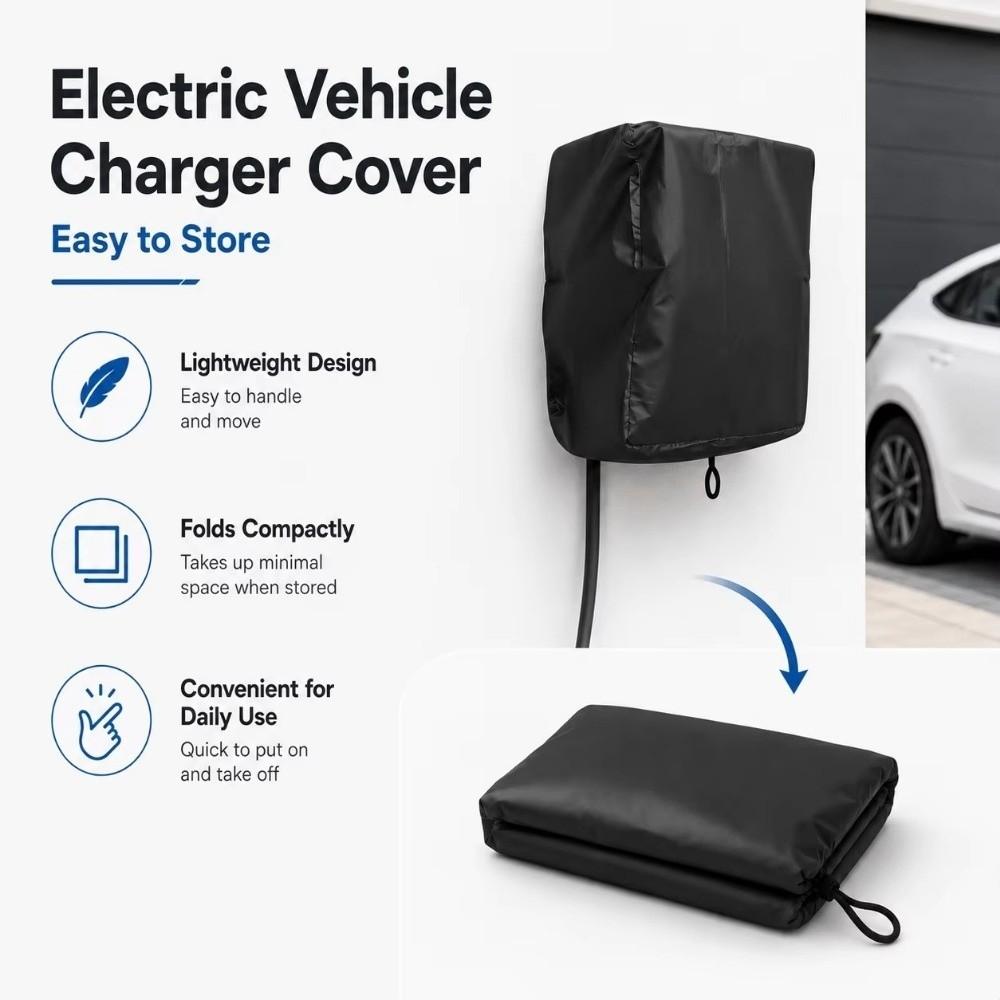 Weatherproof EV Charger Cover Universal Car Charger Rain Cover Electric Vehicle Charging