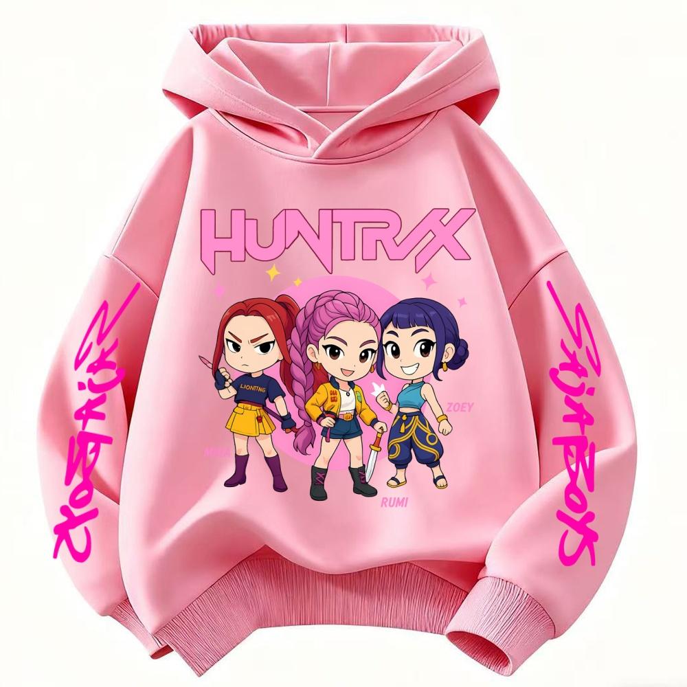 Kpop Охотник на демонов Толстовки Детские Каваи Руми Мира Зои Толстовка Девочки Мальчики Зимний Пуловер Длинный Рукав Детская Одежда