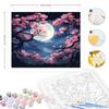 RUOPOTY Рамка под луной, пейзаж, сделай сам, наборы для рисования по номерам, акриловая картина, домашний настенный художественный декор для уникального подарка, работа