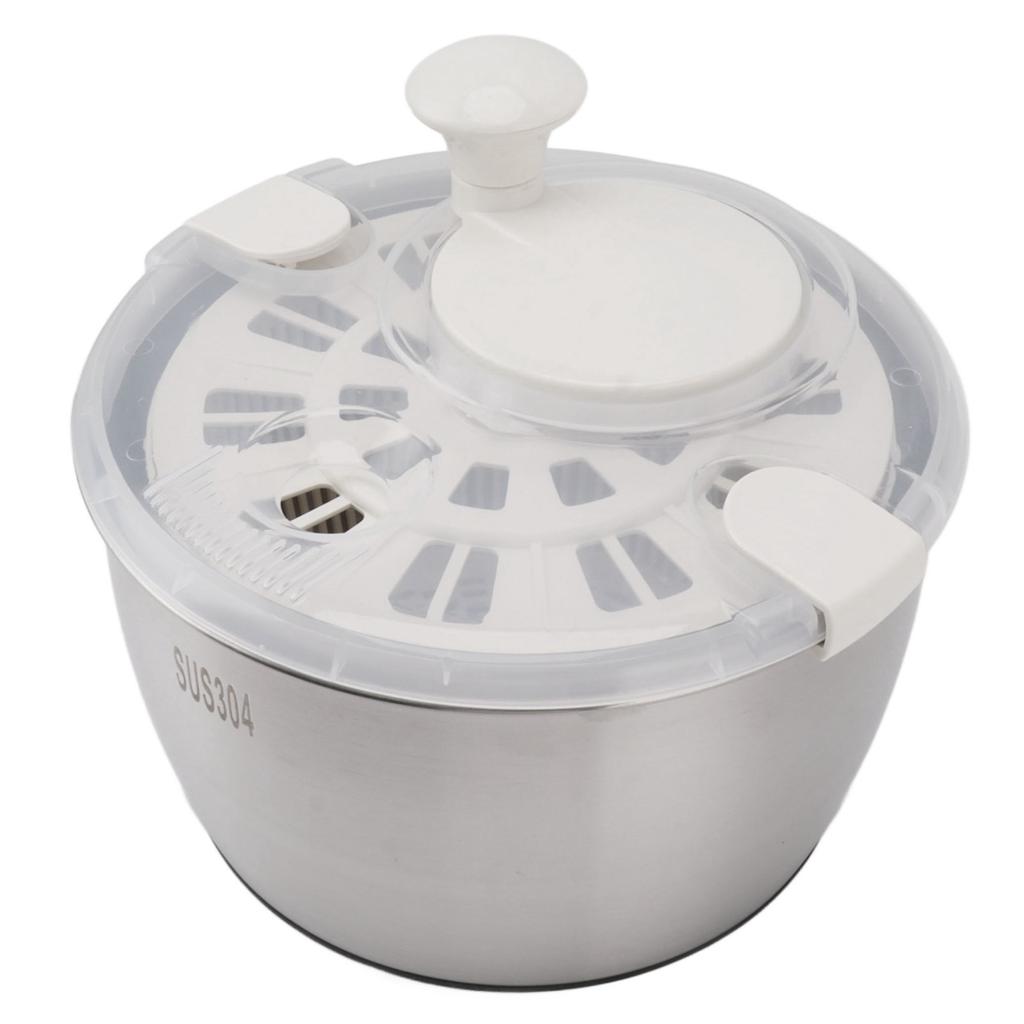 Stainless Steel Salad Spinner Multifunctional Large Capacity Lettuce Spinner Vegetable Dryer Fruit Washer Drain Basket