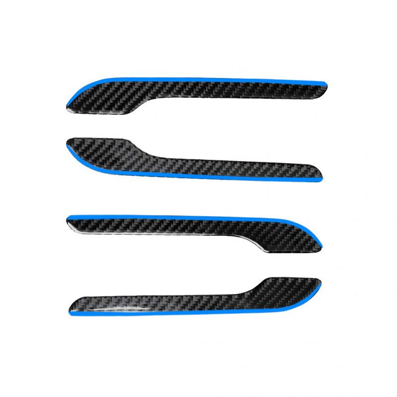 For Tesla Model 3/Y 2017-2022 carbon fiber exterior handle decoration sticker car modification