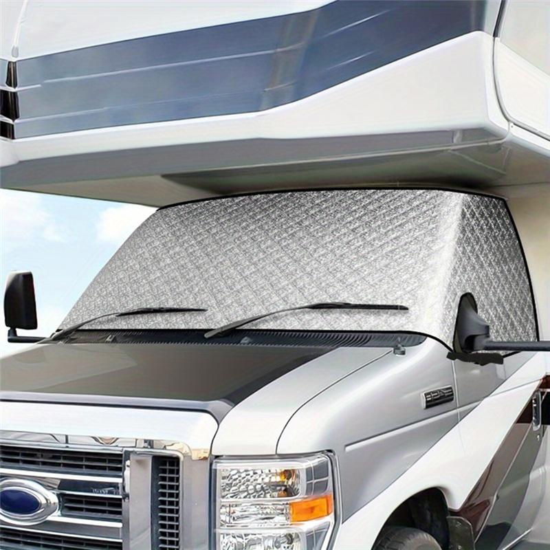 Authentic Front Window Sunshade Cover 4 Layers For RV Ford E450 For Class C Motorhome 1997-2024, UV Windshield Block