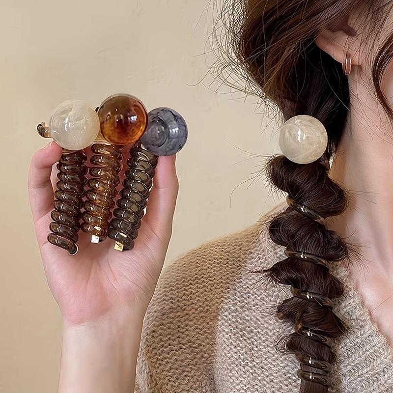 1 шт. Ретро телефонная линия резинка для волос женский темперамент простая резинка-пузырь для плетения волос артефакт повязка на голову резинка для хвостика аксессуары для волос