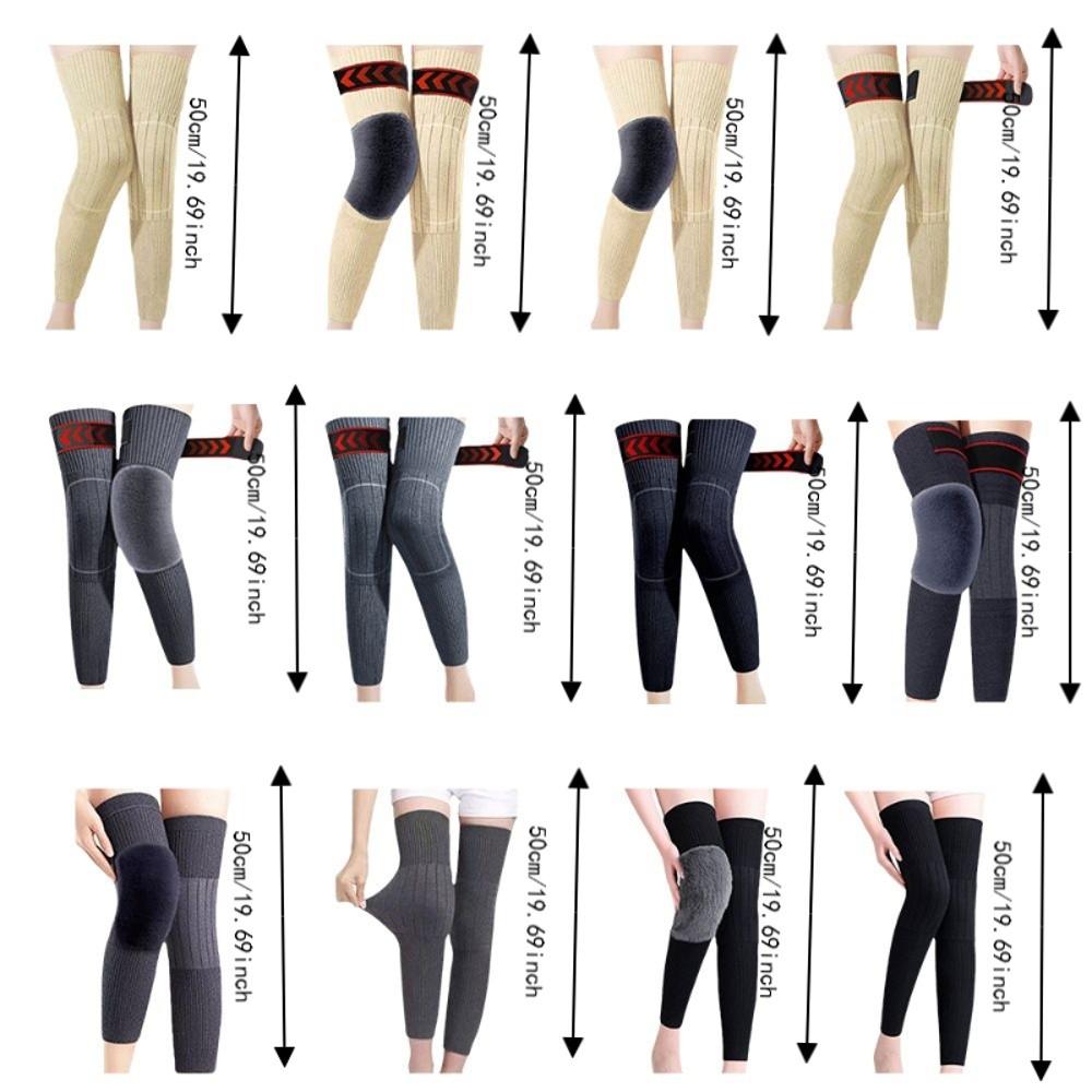 Elastic Thick Knee Protector Windproof Thermal Leg Warmers Old Cold Legs