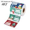 Christmas Gift Tags Sticker Labels for Holiday Wrapping, Self-Adhesive with Blank Decorative Seals Writing Area Present Decoration, Cartoon Santa Elk
