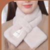 Rabbit Fur Winter Warm Scarf Plush Scarf Women'S Versatile Cross Thickened Rex Rabbit Hair Fashion Scarf