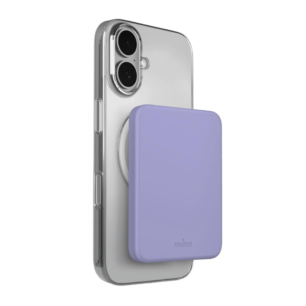 Powerbank magnetyczny ultracienki 4200mAh USB-C MagSafe - fioletowy