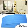 6 Pcs Mirror Tile Wall Sticker Square Self Adhesive Reflective Bathroom