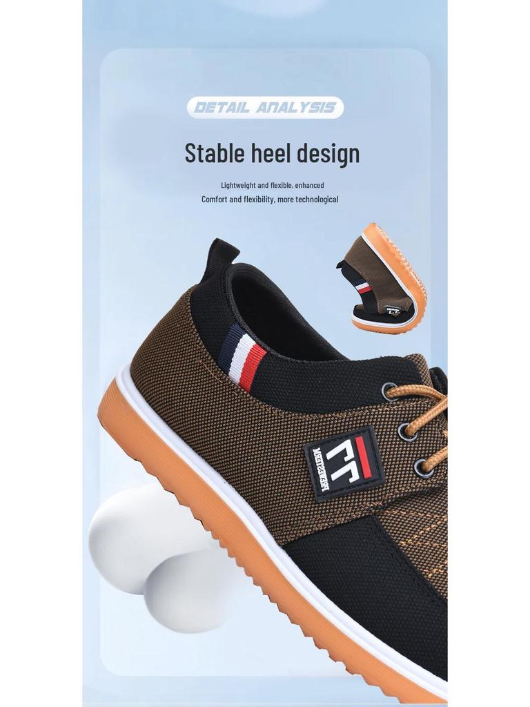 Мужские универсальные парусиновые туфли на шнуровке - Повседневные кроссовки большого размера в стиле Старого Пекина