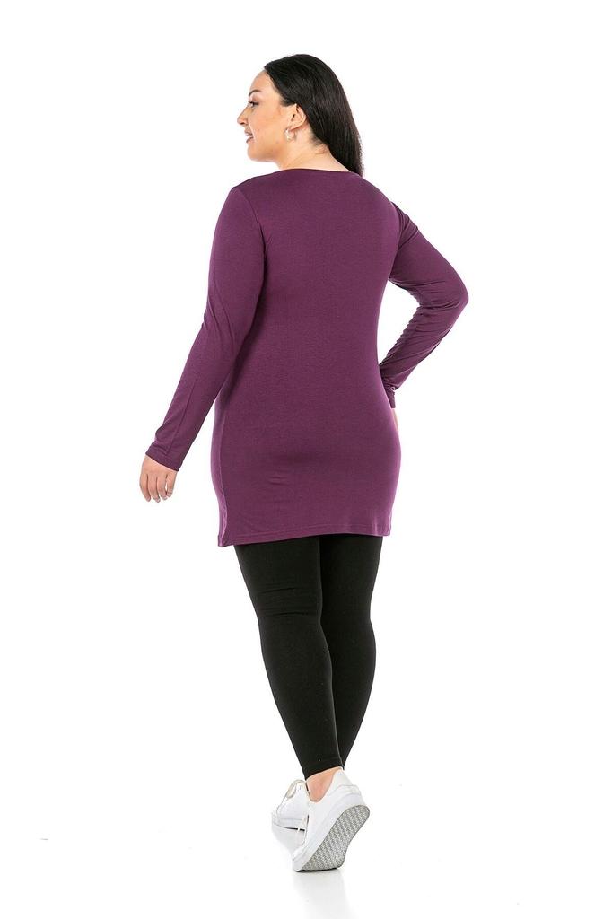 Women's Style Big Size Body Plus Size Round Neck Long Sleeve Viscose Long Mink Body